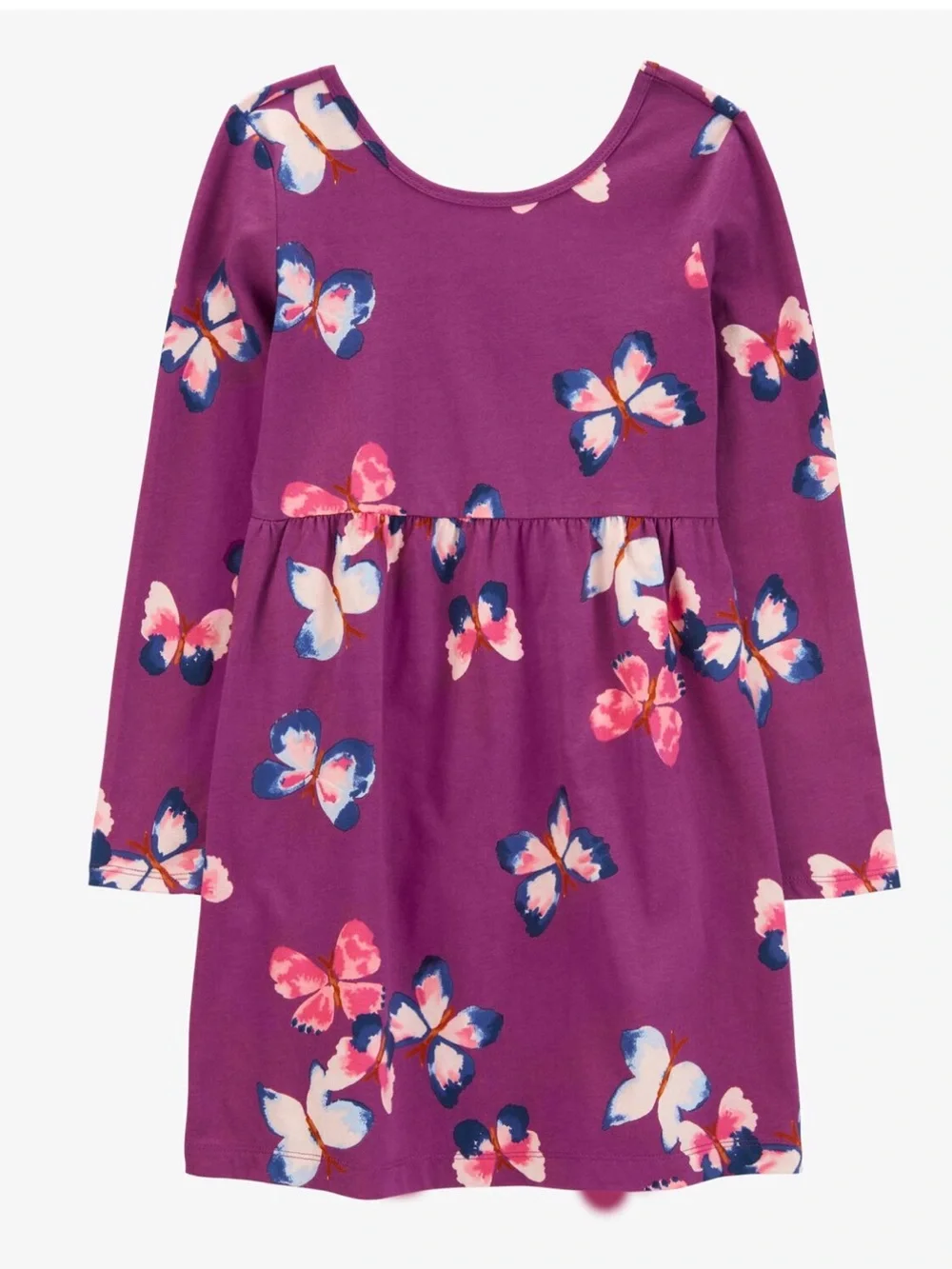 Carter’s Girls' Butterfly Print Long Sleeve Dress